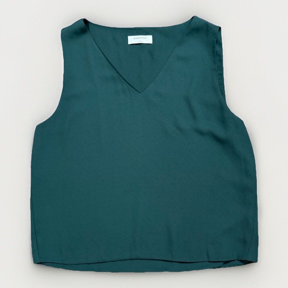 Aritzia BABATON Murphy V-neck Sleeveless Boho Blouse Women’s Size Small